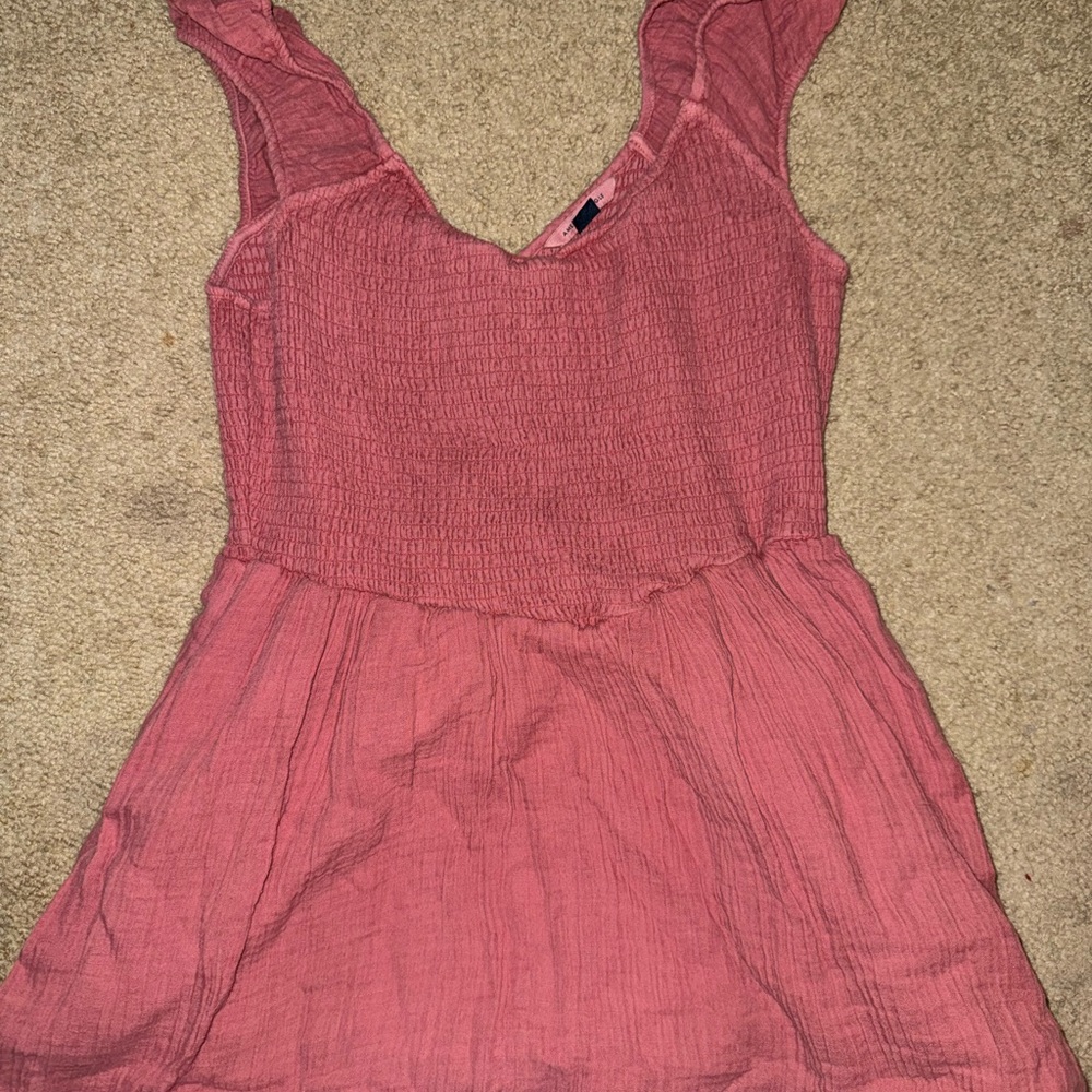 American Eagle Outfitters Coral Textured Top